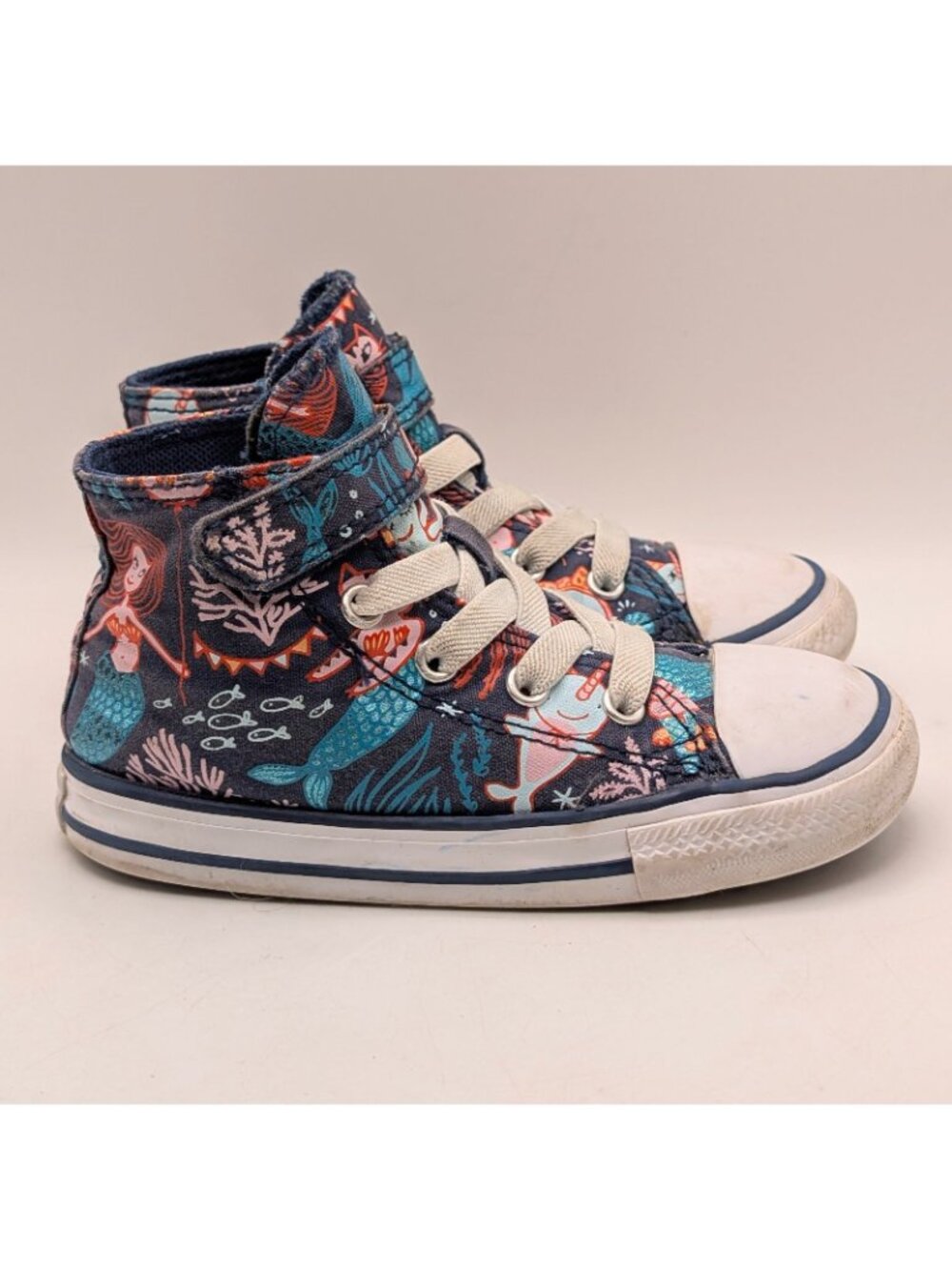Converse All Star Mermaid Sea Creature High Tops Infant Toddler Size 8 Shoes - Picture 2 of 6